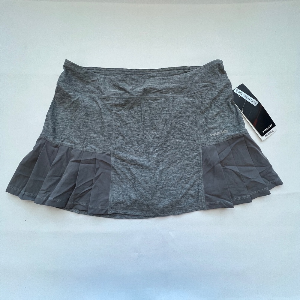 Head‎ Slim Fit Dri-Motion Tennis Skort, Light Grey, Women’s Size Large, NWT